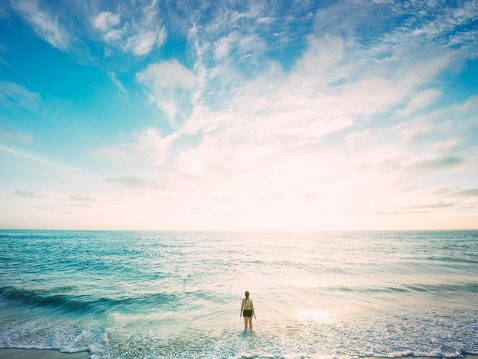 Person on beach